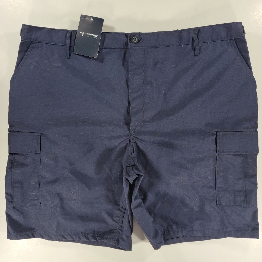 NWT Propper BDU Short Mens 2XL XX Navy Blue Cargo Adjustable Waist 10" Inseam